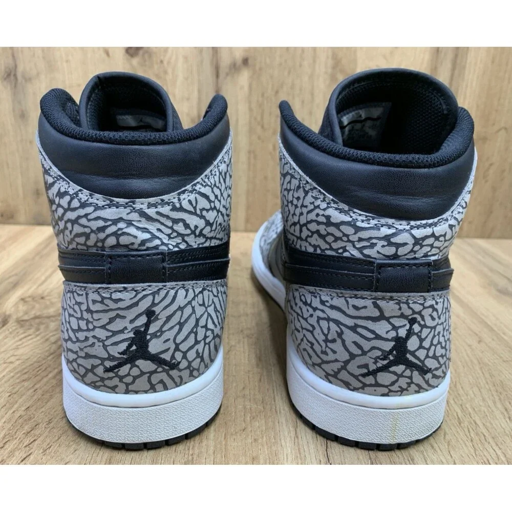 Nike Air Jordan 1 Retro High OG Elephant Print Black Cement 839115-013 Size 10